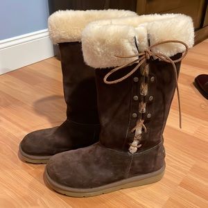 UGG tall lace up boots